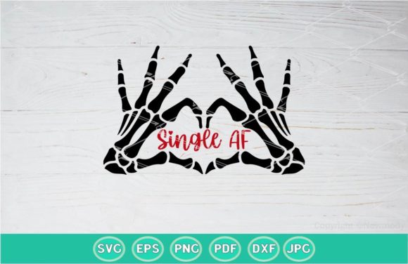 Single AF Skeleton Heart Hand SVG Review